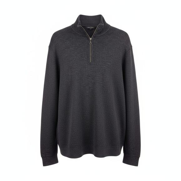 Banana Republic 1/4 Zip Up Pullover Sweater Grey Men's Medium - Picture 2 of 9